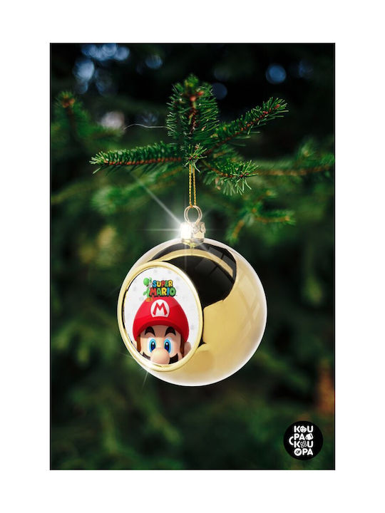 Super Mario Christmas Ball Ornament Gold