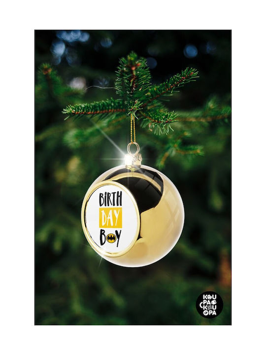 Birth Day Boy (batman) Christmas Ball Ornament Gold