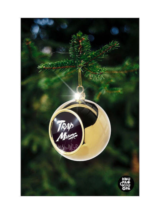 Trap Music Christmas Ball Ornament Gold