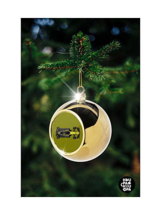 Renault Formula 1 Christmas Ball Ornament Gold