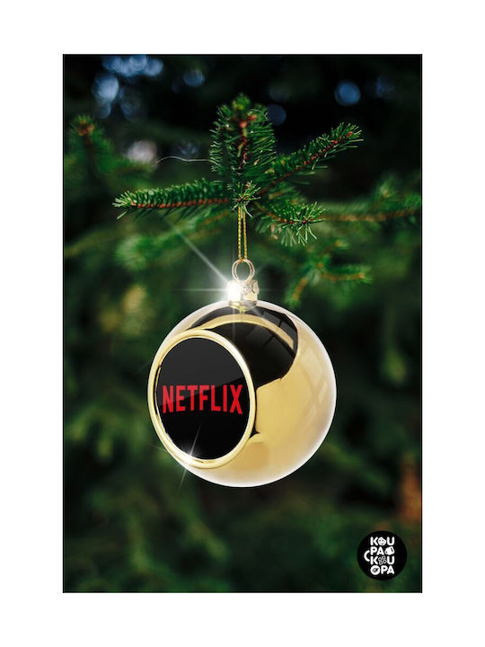 Netflix Christmas Ball Ornament Gold