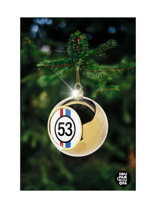 Vw Herbie 53 Christmas Ball Ornament Gold