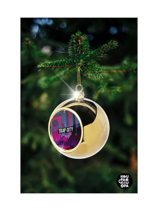 Trap City Christmas Ball Ornament Gold