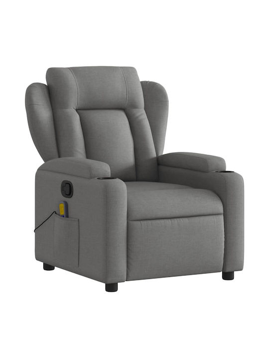 Πολυθρόνα Relax Massage με Υποπόδιο Σκούρο Γκρι 77x94.5x100cm