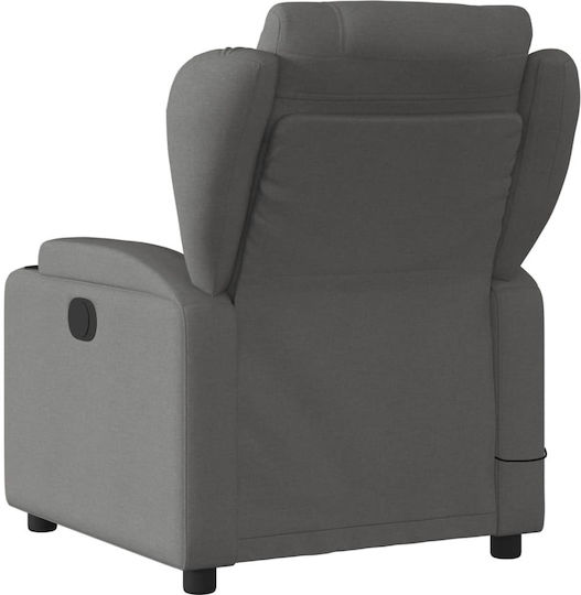 Πολυθρόνα Relax Massage με Υποπόδιο Σκούρο Γκρι 77x94.5x100cm