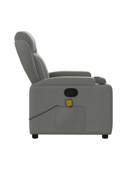 Πολυθρόνα Relax Massage με Υποπόδιο Σκούρο Γκρι 77x94.5x100cm