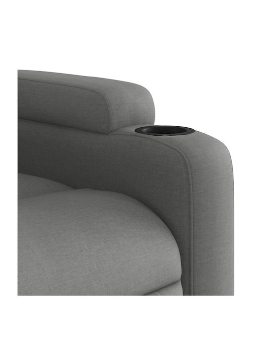 Πολυθρόνα Relax Massage με Υποπόδιο Σκούρο Γκρι 77x94.5x100cm