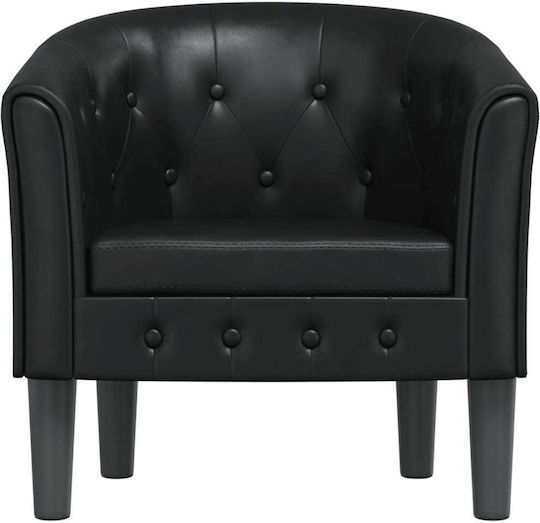 Sessel aus Kunstleder Black 70x56x68cm