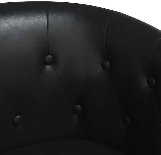 Sessel aus Kunstleder Black 70x56x68cm
