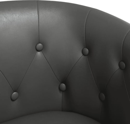 din Piele Ecologică Gri 70x56x68cm