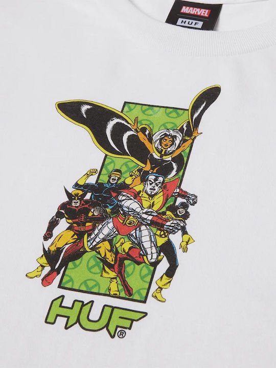 HUF T-shirt Bărbătesc cu Mânecă Scurtă White.