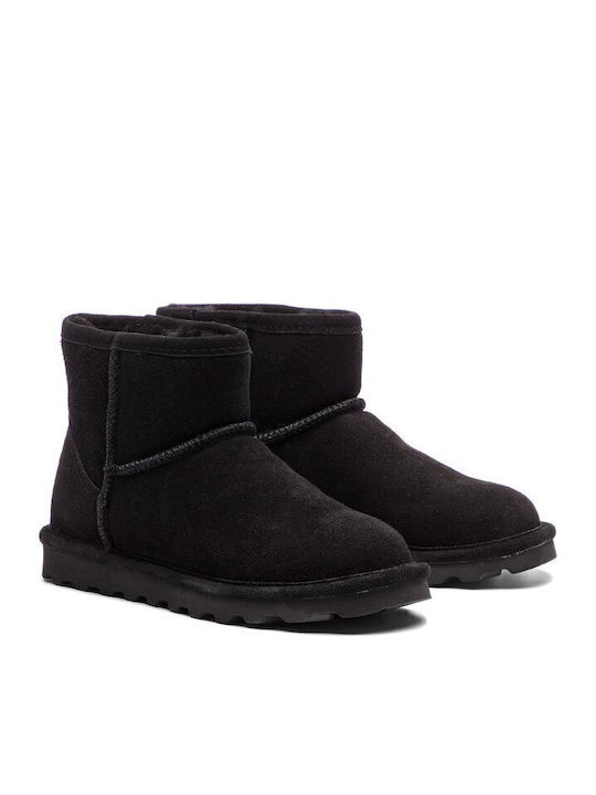 Suede Γυναικεία Μποτάκια Μαύρα