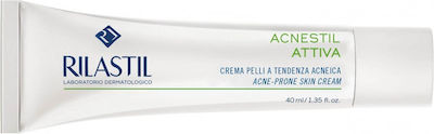 Rilastil Acnestil Attiva 24h Cream Face with Hyaluronic Acid 40ml