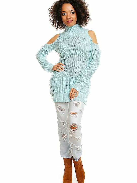 PeeKaBoo Women's Long Sleeve Sweater Blue