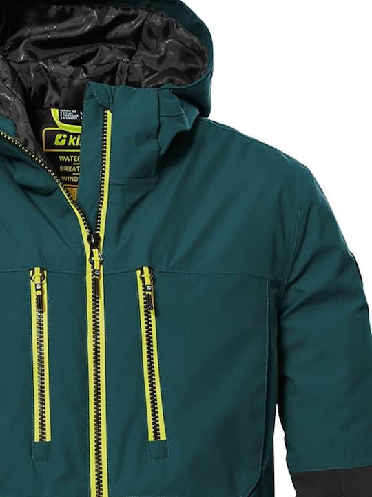 Waterproof Kids Casual Short Coat with Hood Petrol