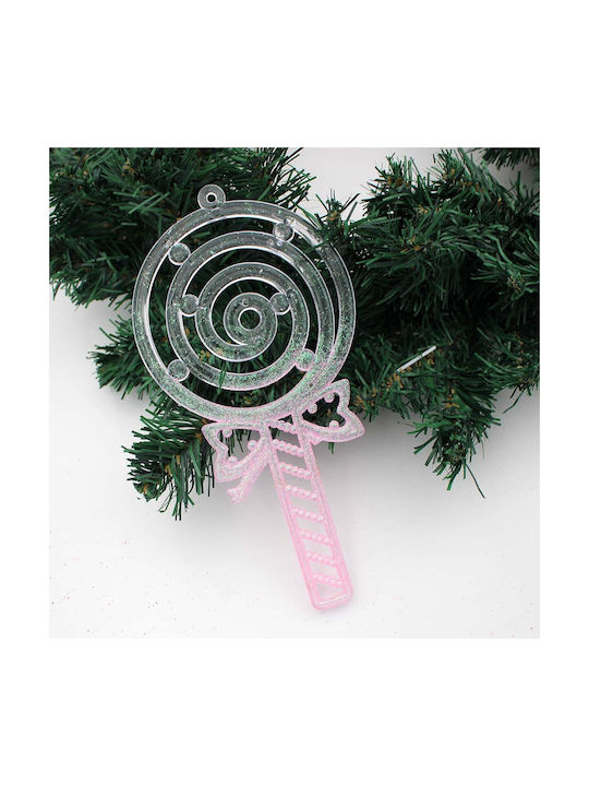 Κρεμαστό Christmas Plastic Candy Ornament Transparent 10x20cm