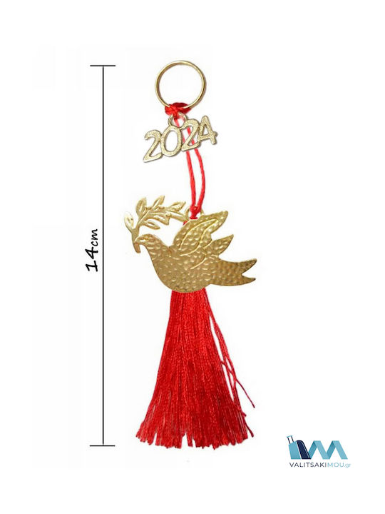 Kostibas Fashion Hanging Lucky Charm Gold made of Metal 2024 12pcs