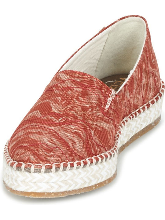 Stoff Damen Espadrilles in Rot Farbe