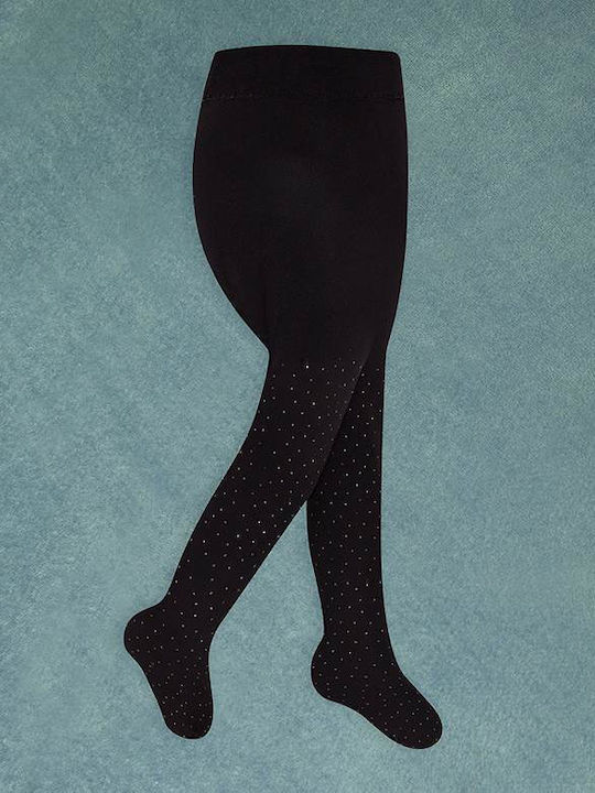 Abel & Lula Kinderstrumpfhose Polka Dot Schwarz