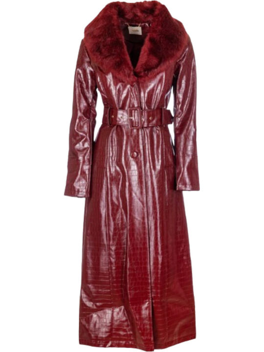 Femeie Dark Red Palton