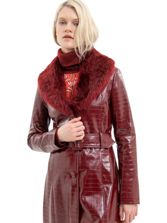Femeie Dark Red Palton