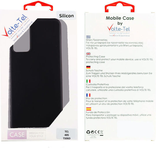 Volte-Tel Camera Guard Back Cover Σιλικόνης Μαύρο (TCL 405)