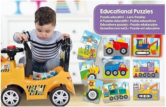 Lisciani Giochi Carotina Baby Bulldozer Autos Ride On Für 18+ Monate Mit Geräuschen Gelb