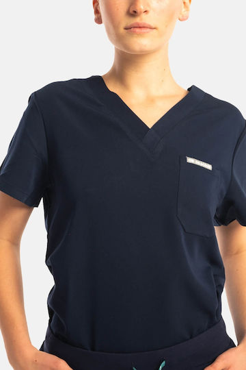 Dr. Scrub Γυναικεία Ιατρική Μπλούζα Navy Μπλε