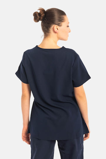 Dr. Scrub Γυναικεία Ιατρική Μπλούζα Navy Μπλε
