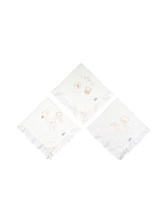 Bunny Bebe Pique Swaddle Wrap White