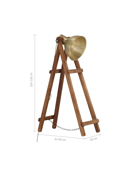 vidaXL Vintage Floor Lamp H105cm. with Socket for Bulb E27 Bronze