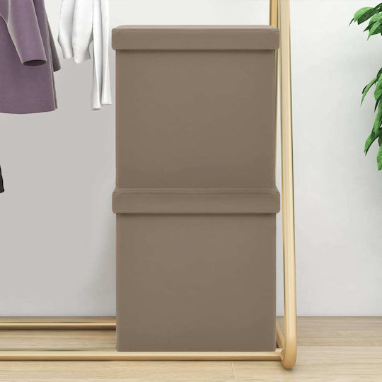 vidaXL Wooden Storage Box with Lid Brown 38x38x38cm 2pcs