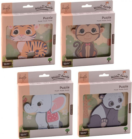 Детски Пъзел с Шипове Wildies Family за 1+ Години 4бр (Различни Видове) 1 бр. Joueco