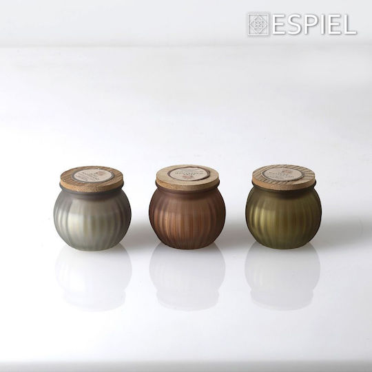 Espiel Aromatic Candle In Brown Jar 6.4x6.4cm
