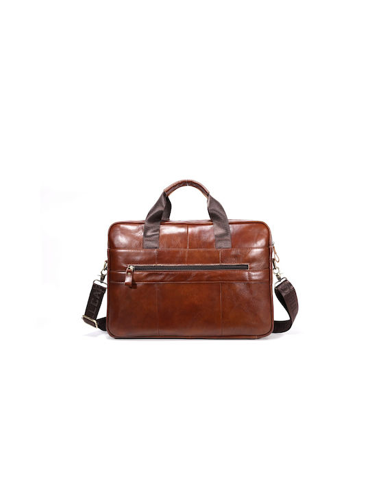 Leather Men's Briefcase Brown
