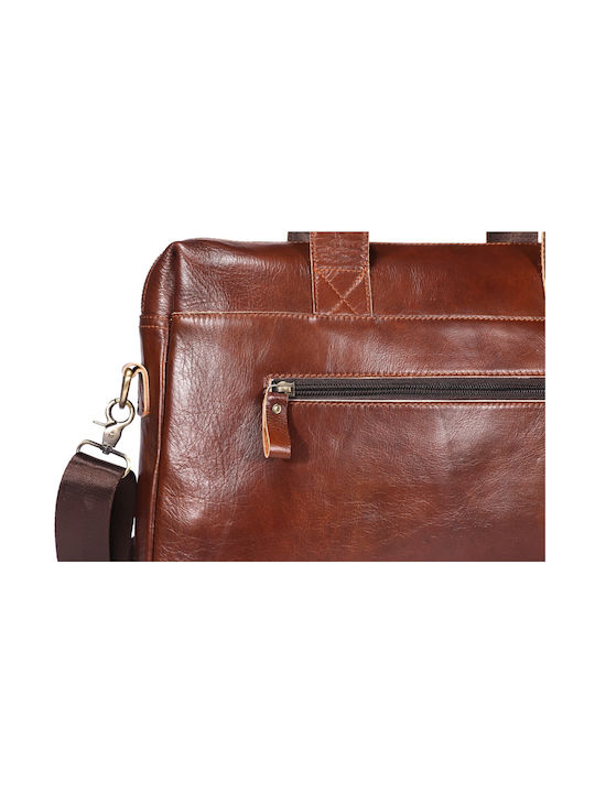 Leather Men's Briefcase Brown