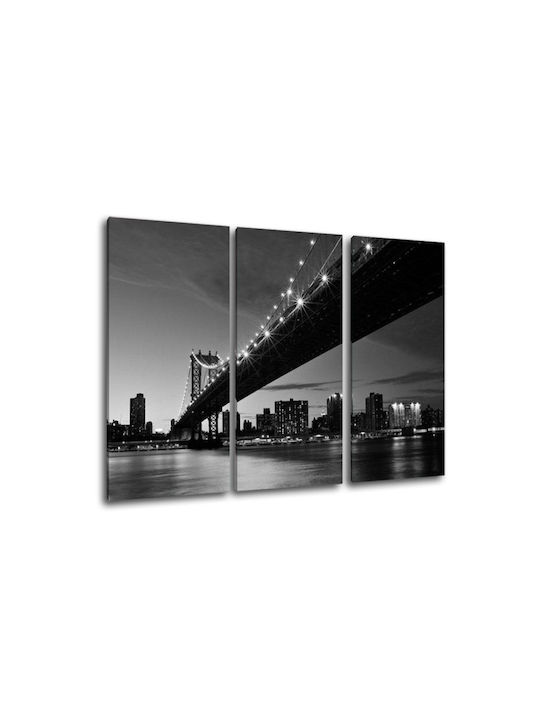 I-gallery Τρίπτυχος Πίνακας σε Καμβά 150x100cm