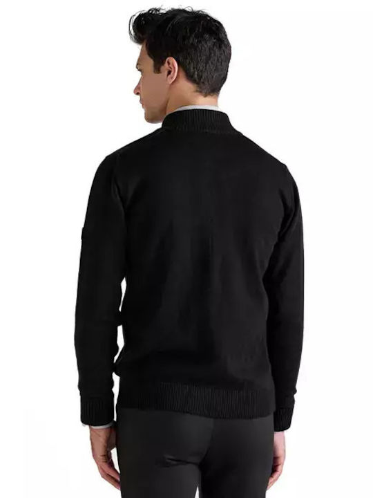 Monte Napoleone Men's Knitted Cardigan BLACK