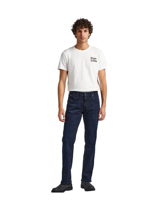 Kingston Men's Jeans Pants with Relaxed Straight Fit Blue