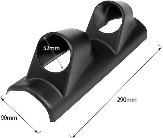 Auto Gs Car Column Double Instrument Mount 52mm