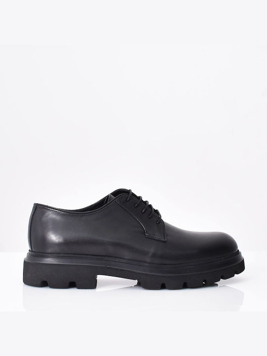 Vice Footwear Men's Leather Casual Shoes Black