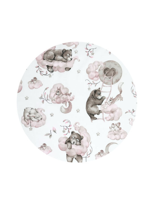 Qmini Cearșaf pentru bebeluși Pentru Patut Bumbac Potrivit PINK 70x140buc