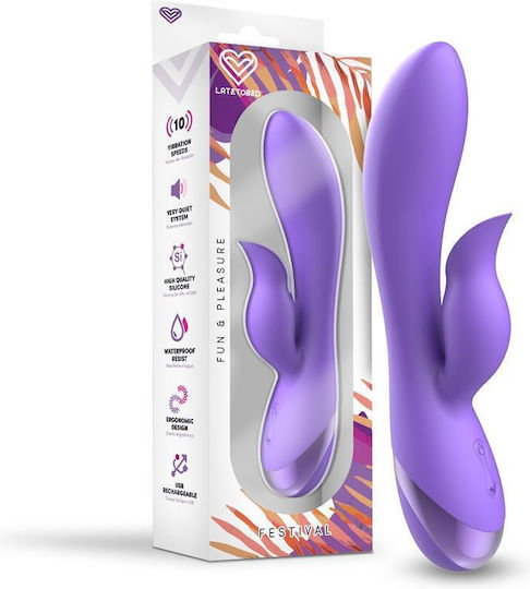 LateToBed Engar Δονητής Rabbit 18.5cm Μωβ