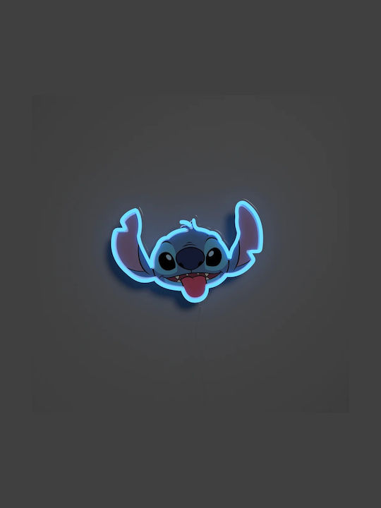 Led Kids Wall Light LED Neon Disney Stitch Face 22.8X15.4cm