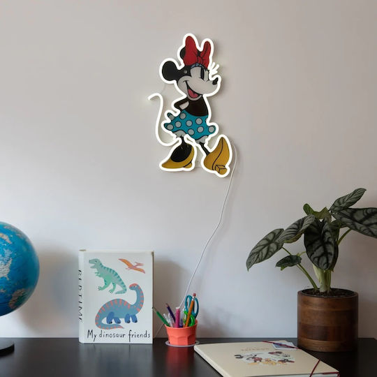 Disney Παιδικό Φωτιστικό Τοίχου Led LED Neon Disney Minnie Full Body