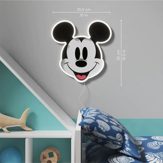 Kinder Wandleuchte LED Kunststoff Mickey