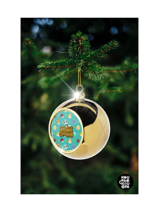 Animal Crossing Christmas Ball Ornament Gold