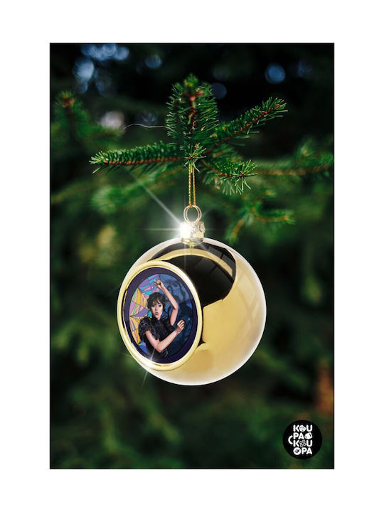 Wednesday Dance Christmas Ball Ornament Gold