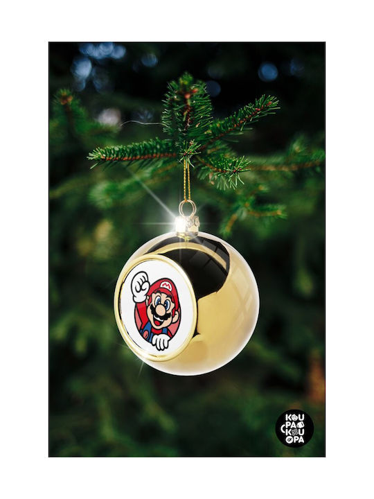 Super Mario Win Christmas Ball Ornament Gold