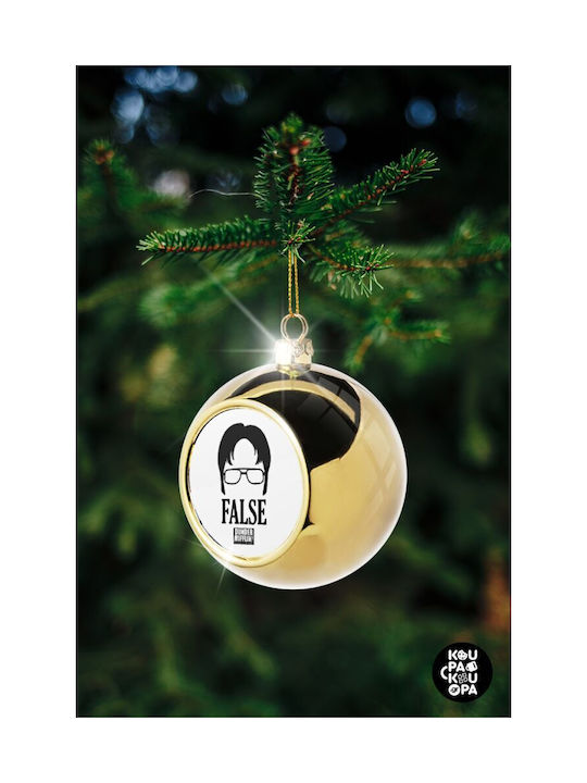 The Office Dwight False Christmas Ball Ornament Gold